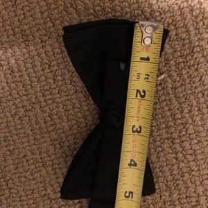 New Emilio Visconti Classic 100%HeavySilk Bow tie,Col.Black.Made in Italy.